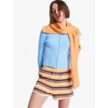 roxy | Perfect Stripe - Calções cargo com abertura na costura lateral para Mulher - Marrom - S
