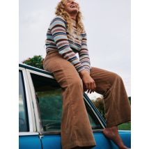 roxy | Surf On Cloud Cord - Calças de bombazina de perna larga para mulher - Marrom - 28