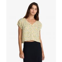 RVCA | Amalfi - Women White Short Sleeve Shirt - Beige - M