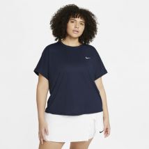 NikeCourt Dri-FIT Victory Kurzarm-Tennisshirt für Damen (große Größe) - Blau