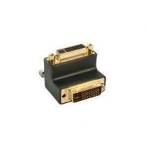 Lindy DVI-I Male to DVI-I Female 90° Adapter Up