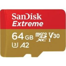 Sandisk Extreme A2 64GB MicroSDXC Class 10 Memory Card