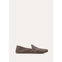 Loro Piana - Mocassino Maurice Suede, Man, Warm Taupe/Walnut Melange, Size: 44