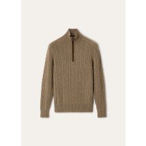 Loro Piana - Mezzocollo Baby Cash Light Treccia, Man, Chia Beans, Size: 46