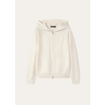 Loro Piana - Bomber Cappuccio Merano, Woman, White Titanium, Size: 40