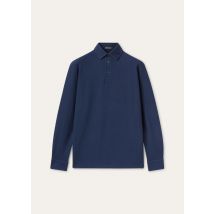 Loro Piana - Lemme Ls Polo Pique' Hucklace Dyed, Herren, Deep Ocean Blue, Größe: XXXXL