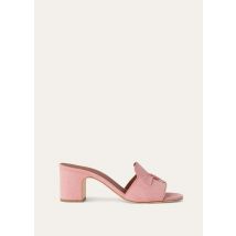 Loro Piana - Summer Charms Heeled Mule T55 Suede, Donna, Halite, Taglia: 41