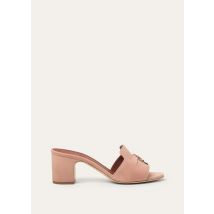 Loro Piana - Summer Charms Heeled Mule T55 Suede, Woman, Precious Rose, Size: 41