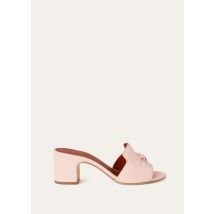 Loro Piana - Summer Charms Heeled Mule T55 Suede, Woman, Pink Shell, Size: 37,5