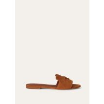 Loro Piana - Summer Charms Flat Mule Suede, Woman, Wot, Size: 36