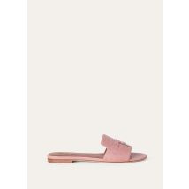 Loro Piana - Summer Charms Flat Mule Ostrich, Femme, Noisette Rose, Taille: 41