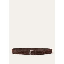 Loro Piana - Alsavel-belt Braided Suede, Man, Dusk, Size: 90