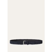 Loro Piana - Alsavel-belt Braided Suede, Man, Navy Blue, Size: 110