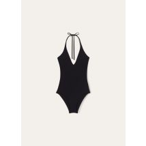 Loro Piana - Halter Neck Swimsuit Resort Marine Jersey, Woman, Navy Blue, Size: 46