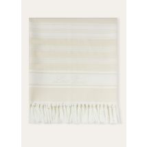 Loro Piana - Beach Towel Portofino Marina Cotton, WHITE/ ALMOND MARINA STRIPE, Size: NR