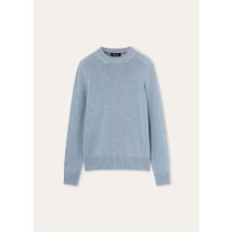 Loro Piana - Parksville Crewneck Sweater Baby Cash Gg 8, Man, Clear Day Melange, Size: 48