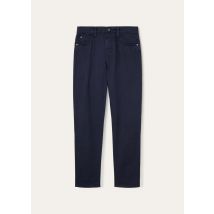 Loro Piana - 5 Pockets Quarona Bull Linen Cotton Stretch Dyed, Man, Deep Ocean Depths, Size: 40