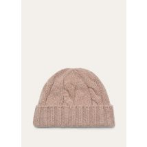 Loro Piana - Napier Beanie Baby Cash Coarsehair Gg 3, Woman, Pink Marble Melange, Size: S