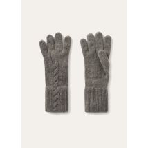 Loro Piana - Napier Gloves Baby Cash Coarsehair Gg 10, Woman, Cayenne Melange/North Sea, Size: L