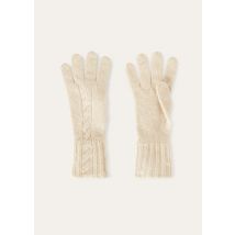 Loro Piana - Napier Gloves Baby Cash Coarsehair Gg 10, Woman, Creamy Cashmere Melange, Size: M