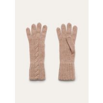 Loro Piana - Napier Gloves Baby Cash Coarsehair Gg 10, Woman, Pink Marble Melange, Size: M
