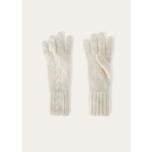 Loro Piana - Napier Gloves Baby Cash Coarsehair Gg 10, Woman, White Snow, Size: M