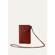 Loro Piana - Ghiera Phone Cases Saddle Leather 20au, Woman, Deep Kummel/Dark Chocolate Licorice, Size: NR