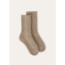 Loro Piana - Cocooning Aircash Socks Gg 7, Woman, BROWN, Size: L