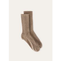 Loro Piana - Loro Socks Recycled Cash Gg 10, Grain Brown Melange, Size: S
