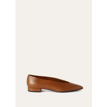 Loro Piana - Rebecca Ballerina Calf, Femme, Saddle Brown, Taille: 36,5