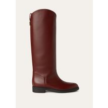Loro Piana - Kilda Boot Smooth Calf, Femme, Lie-De-Vin BrÛLÉ, Taille: 38,5
