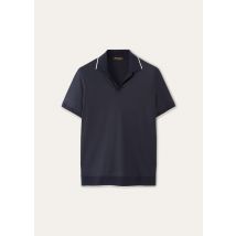 Loro Piana - Polo Mm Buttonless Waitaki Jersey Wish, Herren, Blue Navy, Größe: XXXL