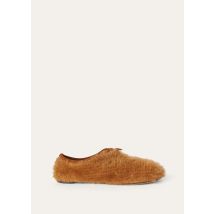 Loro Piana - Floaty Flat Perforated Shearling, Femme, Gingerbread Gold Melange, Taille: 40