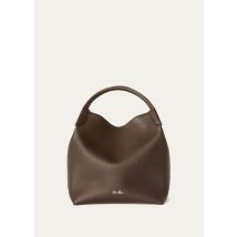 Loro Piana - Bale Large Fine Grained Leather, Woman, DARK CHOCOLATE LOCORICE/SUN GOLD, Size: NR