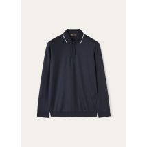 Loro Piana - Polo Ml Waitaki Jersey Lightest Wish, Man, Navy Blue, Size: XL