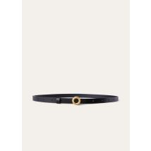 Loro Piana - Ghiera Belt Ps20 Saddle Leather, Woman, Black, Size: NR