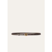 Loro Piana - Ghiera Belt Ps20 Saddle Leather, Woman, Dark Chocolate Licorice, Size: NR