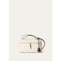 Loro Piana - Extra Bag L27 Melton Cash/rounded Calf 20au, Woman, White/Dark Chocolate Licorice, Size: NR