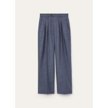 Loro Piana - Pant. Yurik Wish Cash Flannel, Woman, Blue-Grey Glass Melange, Size: 42