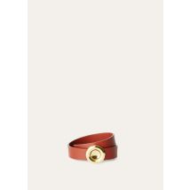 Loro Piana - Ghiera Bracelet Saddle Leather, Woman, Deep Kummel, Size: NR