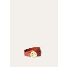 Loro Piana - Ghiera Bracelet Saddle Leather, Woman, Deep Kummel, Size: NR