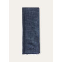 Loro Piana - Sciarpa Grande Garza Mitoku Silk Linen, Man, Japanese Indigo, Size: NR