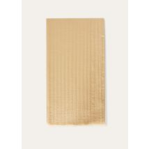Loro Piana - Maxi Stola Cash Crest Jacquard, Femme, Beige chaud, Taille: NR