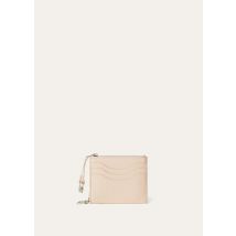 Loro Piana - Extra Zip Cardholder With Keychain Linen Calf, Woman, Candoglia Marble, Size: NR