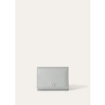 Loro Piana - Ghiera Trifold Wallet W/zip Pouch Linen Calf, Woman, Eucalyptus/Antique Silver, Size: NR