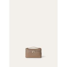 Loro Piana - Extra Pocket Mini Pouch Tender Calf, Woman, Warm Mastic/Antique Silver, Size: NR