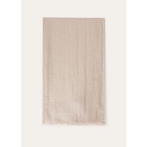 Loro Piana - Stola Linen Silk Crest Jacquard, Woman, Grain Beige, Size: NR