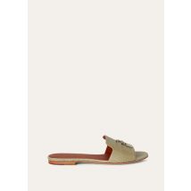 Loro Piana - Charms Slipper Pitone Dore', Frau, Helles Wasabi, Größe: 39