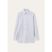 Loro Piana - International Ml Shirt Fine Cotton Twill Stripes, Homme, Dark Ocean Road, Taille: 42
