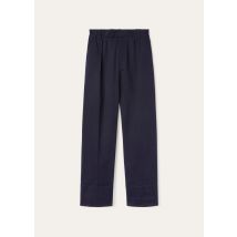 Loro Piana - Reinga Pants Cotton Gabardine, Man, Navy Blue Ocean Waves, Size: 50